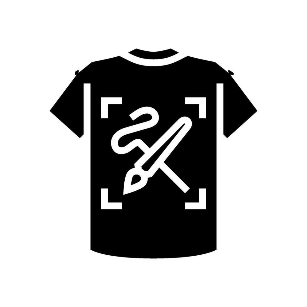 customized t shirt diy fashion handmade glyph icon illustration free vector